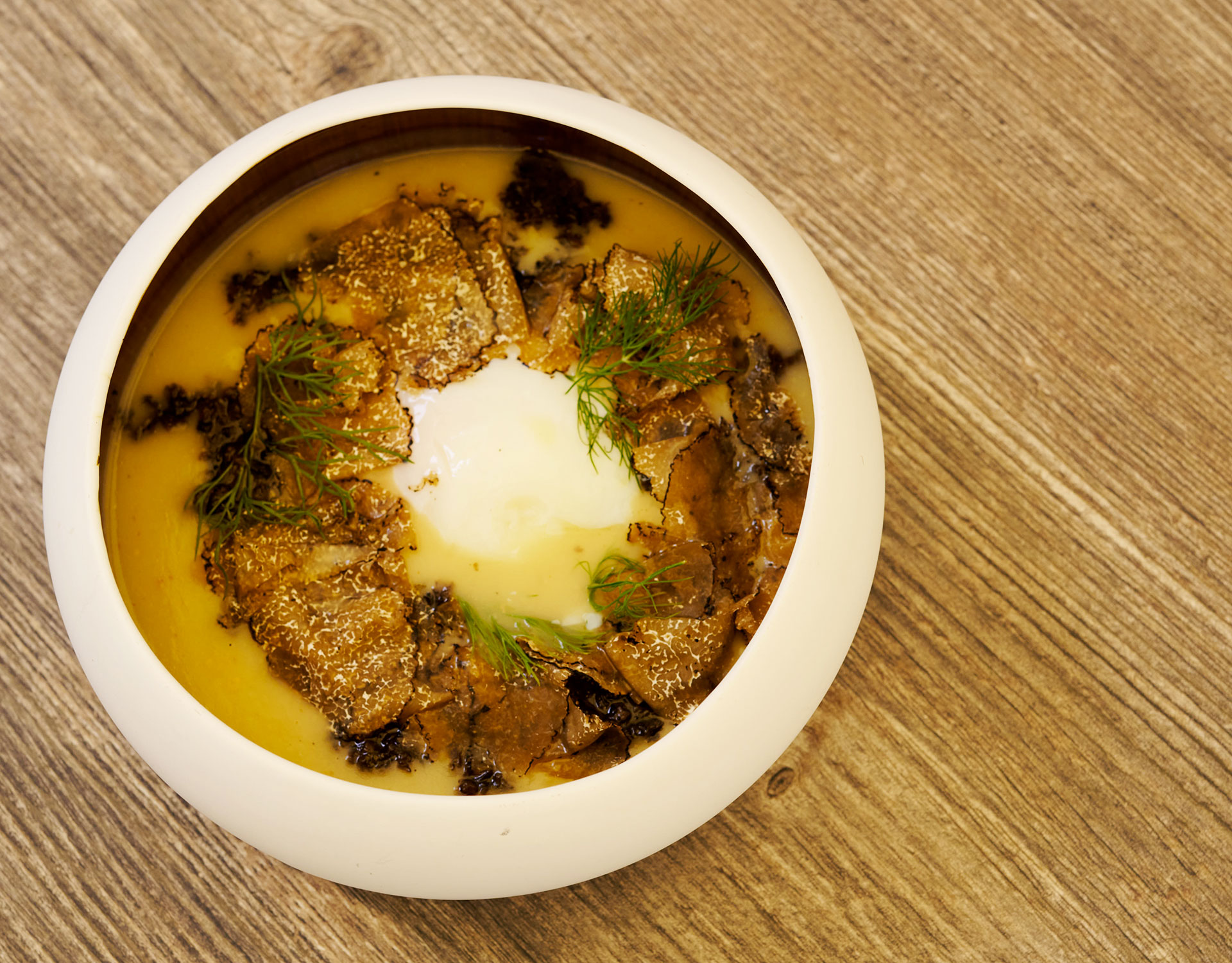 Soft egg with Truffle Sauce